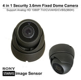 1080P TVI/AHD/CVI/CVBS 3.6mm Fixed Lens SONY STARVIS 2.4 MP Image Sensor IR In/Outdoor (Charcoal) - 101AVInc.