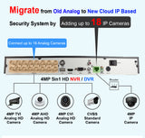 [LTD-16TCB5] 16CH 1080P 5in1 (TVI, AHD, CVI, IP, Analog CVBS and IP) DVR w/ HDMI BNC VGA Output Mobile-APP Motion Real Time Recording