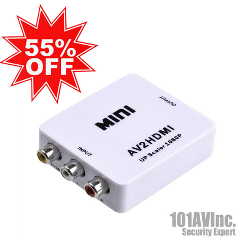 Mini Composite AV/CVBS to HDMI HD Video Converter 720p/ 1080p (3RCA to HDMI)