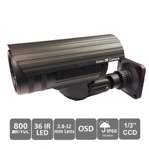 Security Indoor/Outdoor Dome Camera 1000TVL White 36IR - 2.8-12mm Varifocal