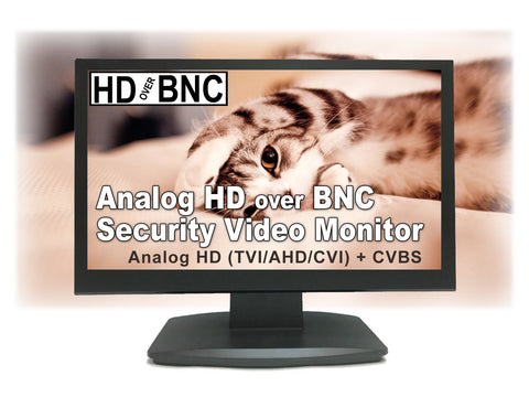  101AV 18.5 Monitor de seguridad LED profesional HDMI VGA y BNC  Entrada Audio Video Pantalla PC Monitor w/Altavoz para CCTV DVR Oficina y  Hogar Sistema de Cámara de Seguridad Vigilancia Opcional