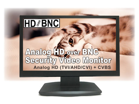 [NEW]101AV 19.5 Inch Analog HD over BNC Connector, Perfect Monitor for application without DVR, Professional LED Security Monitor Directly Work with HD-TVI, AHD, CVI & CVBS camera, 1x HDMI & 2X BNC Video Inputs for CCTV DVR Home Office Surveillance System - 101AVInc.