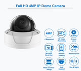Full HD 4MP True WDR 2.8mm Fixed Lens IP Dome Camera, Exterior (White) - 101AVInc.