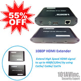 1080P HDMI Ethernet Cable Extender extend HDMI AV signal to 120m over Cat5e/6/7 - 101AVInc.