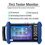 [NEW] 7" 7in1 Tester Monitor Support IP Camera, PTZ Camera, HD TVI, AHD, CVI, SDI Camera & SD Analog CVBS Camera, Support HDMI up to 3840×2160P (8MP) - 101AVInc.