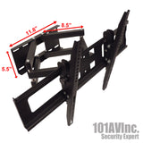 Full Motion Dual Arm LCD LED TV Wall Mount 23" ~ 65" Tilt Swivel Up to 88 lbs - 101AVInc.